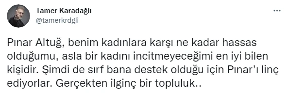 Tamer Karadağlı'dan bir 'Altın Portakal' isyanı daha! Bu kez de Pınar'ı linçliyorlar